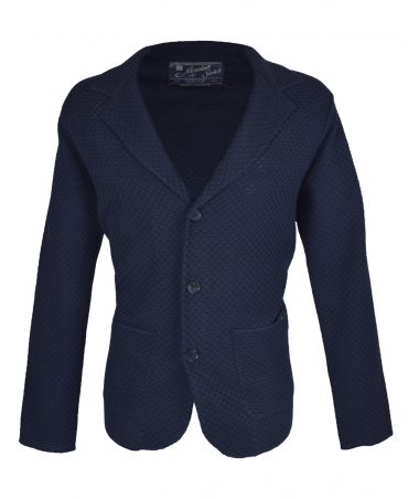 Night Navy Structured Knit Cardigan 