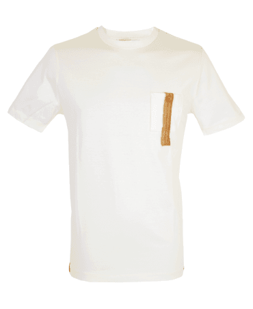 Off White Button Chest Pocket T-shirt