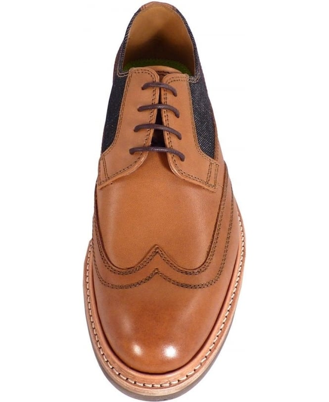 Oliver Sweeney Tan & Blue Tunstall Lace Up Derby Shoes  display picture 3