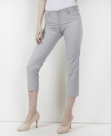 Pale Grey Mid-Rise Jeans 