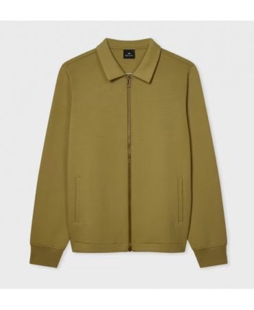 Pale Khaki Double-Face Full Zip Sweatshirt
