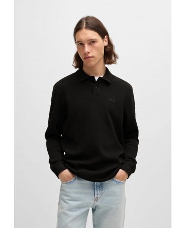 PETEMPESTOLONG BLACK LONG SLEEVED POLO