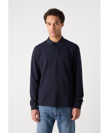 PETEMPESTOLONG NAVY LONG SLEEVE POLO