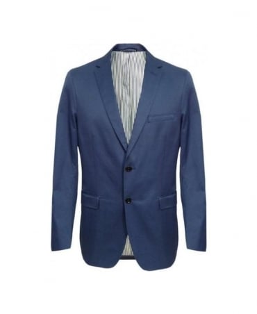 Pilot Blue Cotton Twill Blazer Jacket 76765