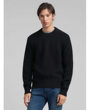 RIBBED BLACK KNITWEAR