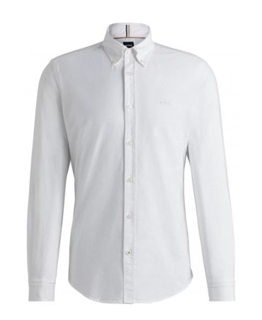 Slim-fit shirt in Oxford cotton with logo