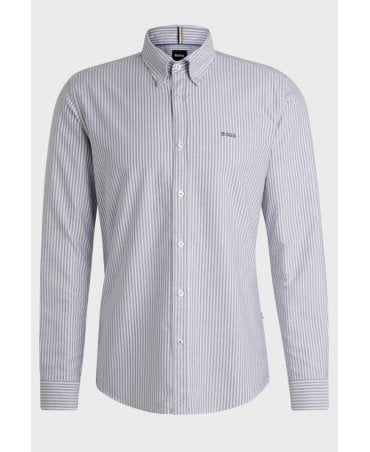 Slim-fit shirt in striped Oxford cotton