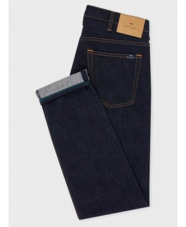 Tapered-Fit Indigo-Rinse 'ORGANIC Stretch' Jeans