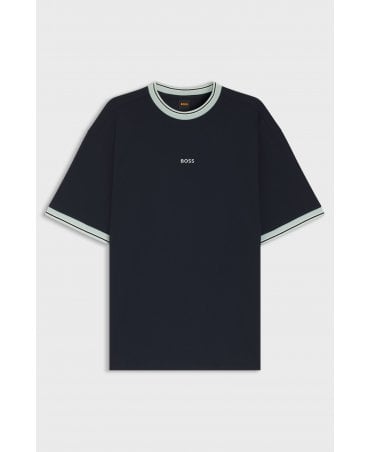 TE_BLOCKS NAVY TEE