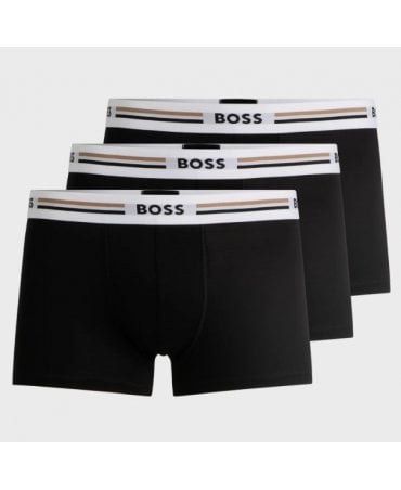 Three-pack of stretch trunks with signature-stripe waistbands