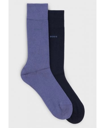Two-pack of regular-length socks in soft viscose bamboo