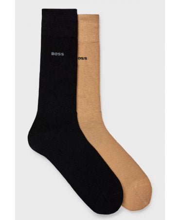Two-pack of regular-length socks in soft viscose bamboo