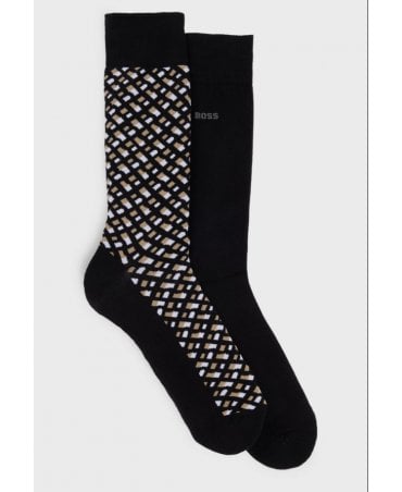 Two-pack of regular-length socks in stretch cotton