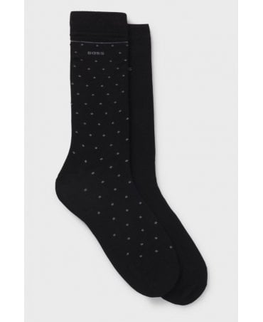Two-pack of regular-length socks with logo details
