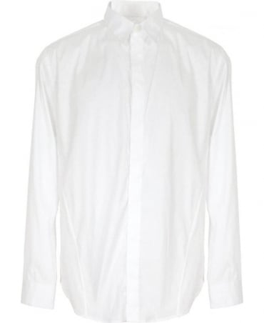 White Concealed Button Formal Collezioni Shirt