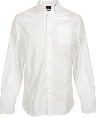White Dandy Round Collar Shirt