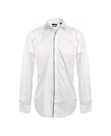 White Jamison Shark Collar Shirt 