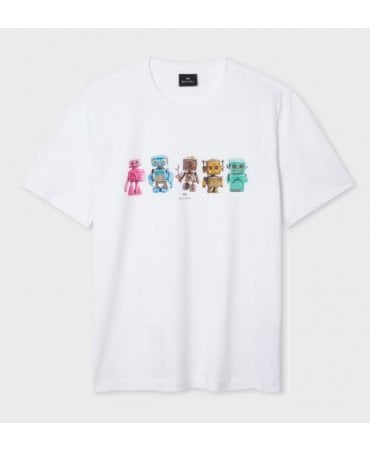 White 'Robots' T-Shirt