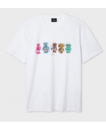 White 'Robots' T-Shirt