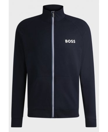 Zip-up jacket in French terry with logo detail